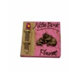 Handcrafted Thai Saa Paper Journal with 3D Elephant Design & Wooden Pencil – Eco-Friendly Travel Notebook (15×15 cm) 5