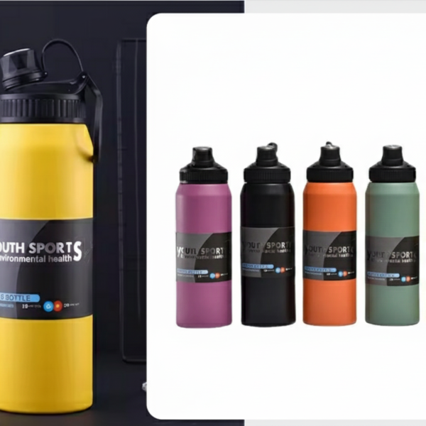 YOUTHSPORTS 800ml Vacuum Sports Flask – Stainless Steel Insulated Bottle, Keeps Drinks Hot or Cold for 24 Hours