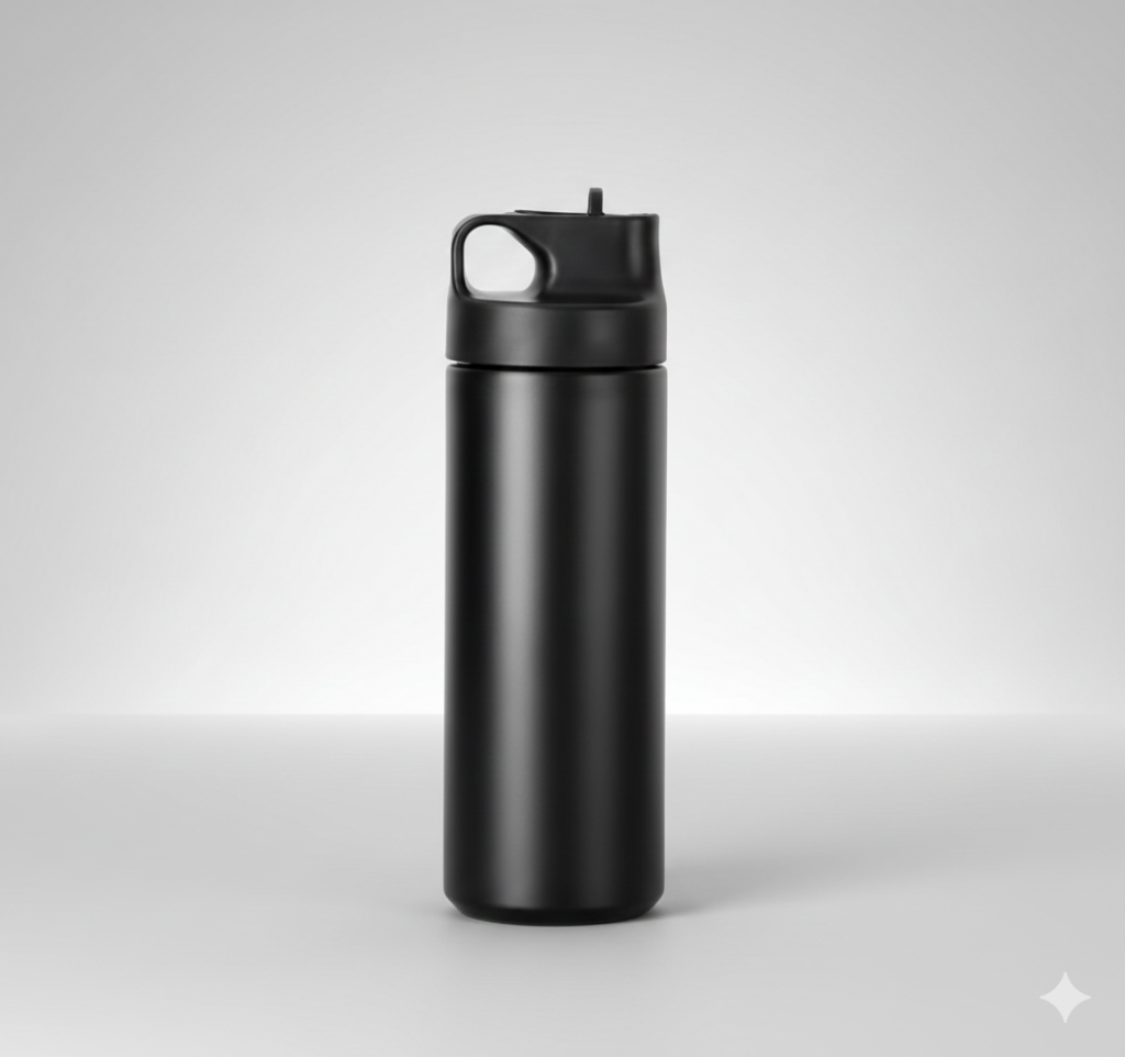 AquaSprint Sportive Water Flask – Black – Leak-Proof – Lightweight & Durable