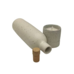 Minimalist Bottle & Candle Set – Speckled Matte Finish, Compact Decorative Gift 3