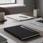 Silver Executive Leather Notebook – Premium A5 Journal for Professionals 3