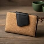 Cork & Black Leather Card Holder – Eco-Friendly Modern Design | Slim, Stylish 1