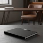 Silver Leather A5 Notebook – Premium Leather-Metal Design Journal for Work, Study & Everyday Writing 3