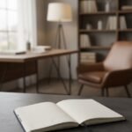 Silver Leather A5 Notebook – Premium Leather-Metal Design Journal for Work, Study & Everyday Writing 2