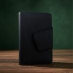 Black Leather Card Holder – Elegant, Slim 1