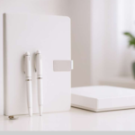 Premium Business Gift Set with White Notebook & 2 Elegant Pens 1