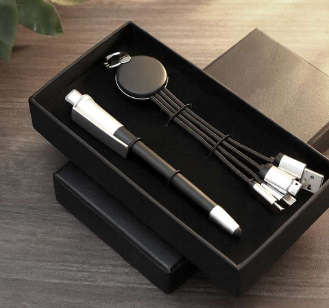 Luxury Gift Set Pen & 3-in-1 Charging Cable