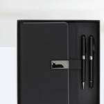 Premium Business Gift Set with Black Notebook & 2 Elegant Pens 1