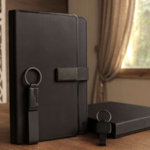 Premium Business Gift Set with Black Notebook & Keychain 1