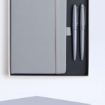 Premium Business Gift Set with Grey Notebook & 2 Elegant Pens 3