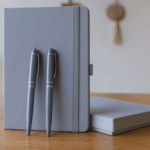 Premium Business Gift Set with Grey Notebook & 2 Elegant Pens 1