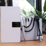 Premium Work Set – Leather Notebook, Stylish Pen & 3-in-1 Charging Cable 1
