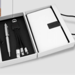 Premium Work Set – Leather Notebook, Stylish Pen & 3-in-1 Charging Cable 2