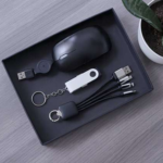 Premium Office Gift Set – USB Flash Drive + Charging Cable + Wireless Mouse 1