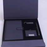 Luxury Navy Blue Leather Gift Set – Notebook + Card Holder + Metal Pen 2
