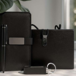 Premium Business Gift Set with Leather Notebook, Pen & Keychain 1
