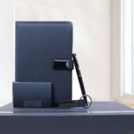 Luxury Navy Blue Leather Gift Set – Notebook + Card Holder + Metal Pen 1