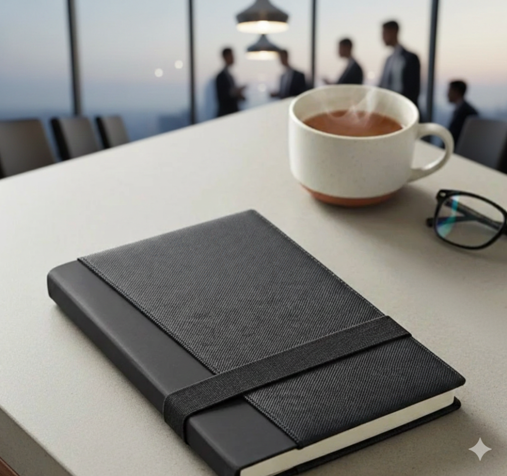 Classic Black Leather A5 Journal – Elegant & Durable
