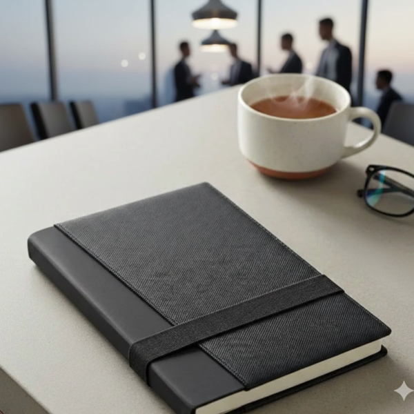 Classic Black Leather A5 Journal – Elegant & Durable
