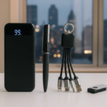 Executive Power Gift Set with Power Bank, 3-in-1 Charging Cable, Flash Drive & Pen – Black 1