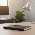 Premium Black Leather A5 Notebook – Magnetic Closure Journal for Work, Study & Daily Planning 1