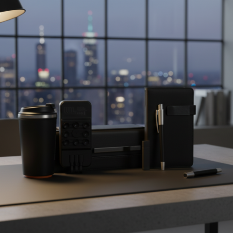 Standard VIP Gift Set – Thermal Mug, Smart Pen, Notebook & Power Bank – Elegant Corporate Gift Box