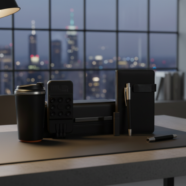 Standard VIP Gift Set – Thermal Mug, Smart Pen, Notebook & Power Bank – Elegant Corporate Gift Box