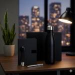 Business Gift Set – Notebook, 3-in-1 Charging Cable, Metal Pen & Thermal Bottle – Large Executive Box 1