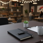 Black A5 Hardcover Notebook with Pen Loop & Elastic Closure 3