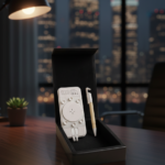 Eco-Friendly Gift Set with Power Bank & Pen – Wheat Straw Design 2