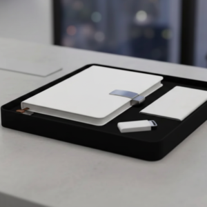 White Business Gift Set with Power Bank, USB Flash Drive & Notebook – Elegant Corporate Collection | Code: CON-Vip-Power-05