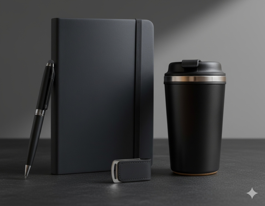 Executive Gift Set with Thermal Mug, Notebook, Pen & Flash Drive