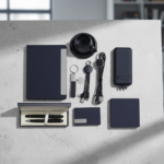 Luxury VIP Business Gift Set — Notebook, 10000mAh Wireless Power Bank, 2 Charging Cables, 2 Pens, Mug with Coaster, Card Holder & Keychain — Black & Silver 1