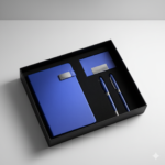 Premium Blue Business Gift Set with Notebook, Card Holder & 2 Elegant Pens 2