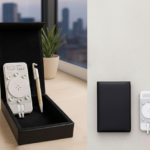 Eco-Friendly Gift Set with Power Bank & Pen – Wheat Straw Design 1