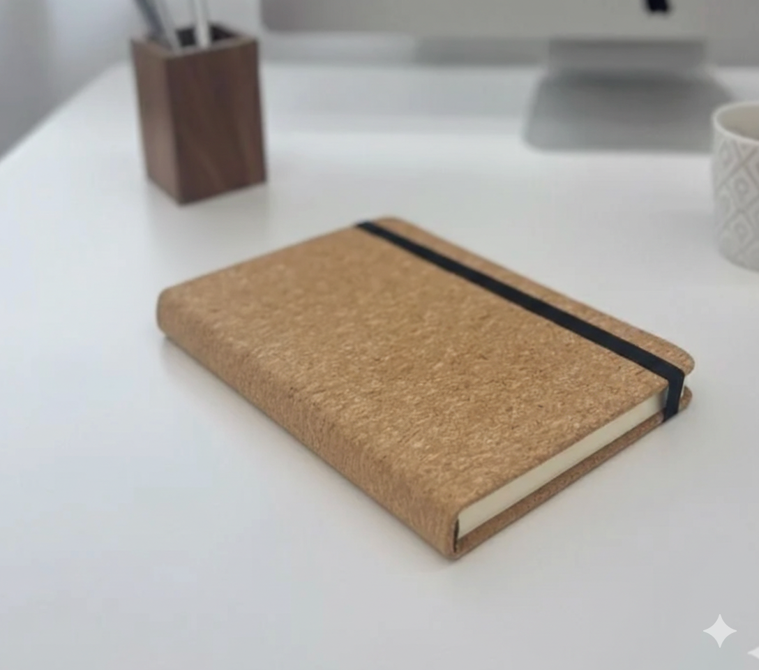 Cork Leather A5 Notebook – Eco-Friendly Journal for Work, Study & Daily Notes