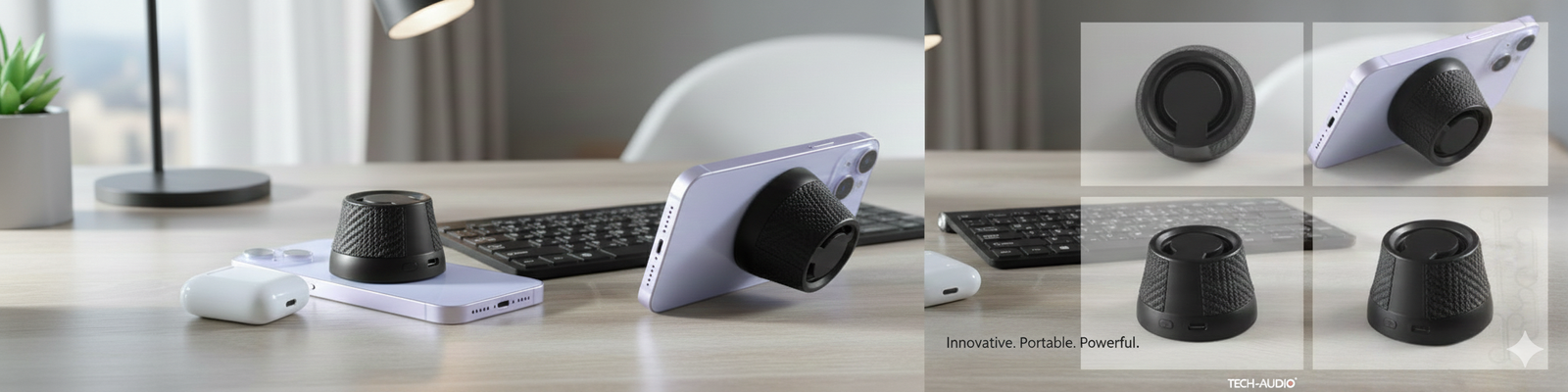 Magnetic Portable Speaker with Premium Leather by Sik Design |CODE:SP15 - Image 6