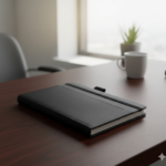 Classic Black Leather A5 Notebook – Premium Journal for Work, Study & Everyday Writing 1