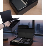 Luxury VIP Business Gift Set — Notebook, 10000mAh Wireless Power Bank, 2 Charging Cables, 2 Pens, Mug with Coaster, Card Holder & Keychain — Black & Silver 2