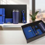 Executive Business Gift Set with Notebook, Thermal Mug, Flash Drive, Card Holder & Charging Cable – Navy Blue 2