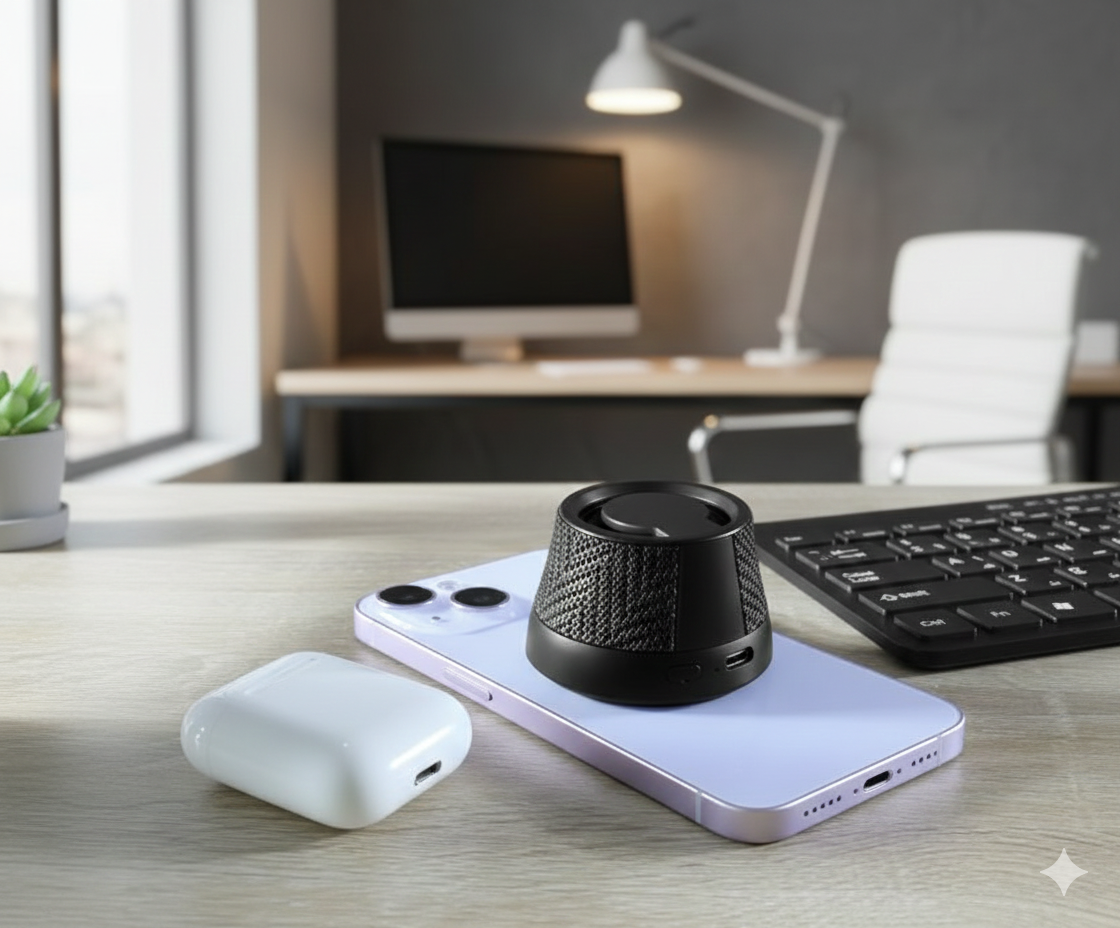 Magnetic Portable Speaker with Premium Leather by Sik Design |CODE:SP15