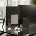 Business Gift Set – Black Notebook, Metal Pen, Flash Drive, Card Holder & Keychain – Premium Executive Box 1