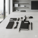 Complete Gift Set – Notebook, Luggage Scale, 2 Medals, Power Bank, Pen & 3-in-1 Charging Cable – Stylish Black Box 1