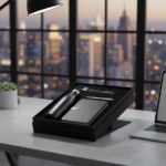 Business Gift Set – Notebook, 3-in-1 Charging Cable, Metal Pen & Thermal Bottle – Large Executive Box 4