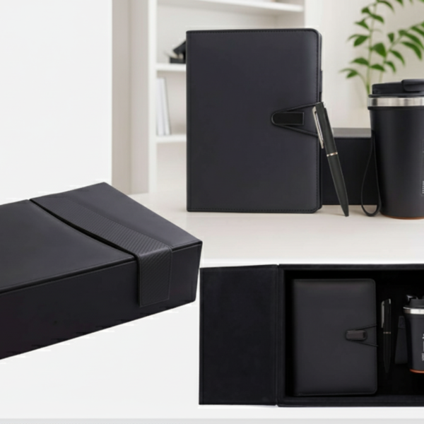 VIP Digital Business Gift Set – Smart Temperature Mug, Premium Notebook & Metal Pen – Luxury Gift Box