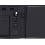 Smart A5 Notebook Organizer with 4000mAh Power Bank & 5W Wireless Charging – Light Grey & Black 6