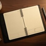 Executive Leather Notebook Folder – Refillable A5 Business Organizer with Inner Pockets & Secure Flap Closure 2