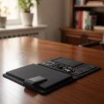 Smart A5 Notebook Organizer with 4000mAh Power Bank & 5W Wireless Charging – Light Grey & Black 11