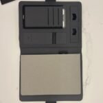 Smart A5 Notebook Organizer with 4000mAh Power Bank & 5W Wireless Charging – Light Grey & Black 8