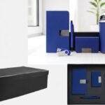 Premium 5-in-1 Business Gift Set – Thermal Mug, Metal Pen, Flash Drive, Card Holder & Notebook – Dark Blue Luxury Gift Box 1